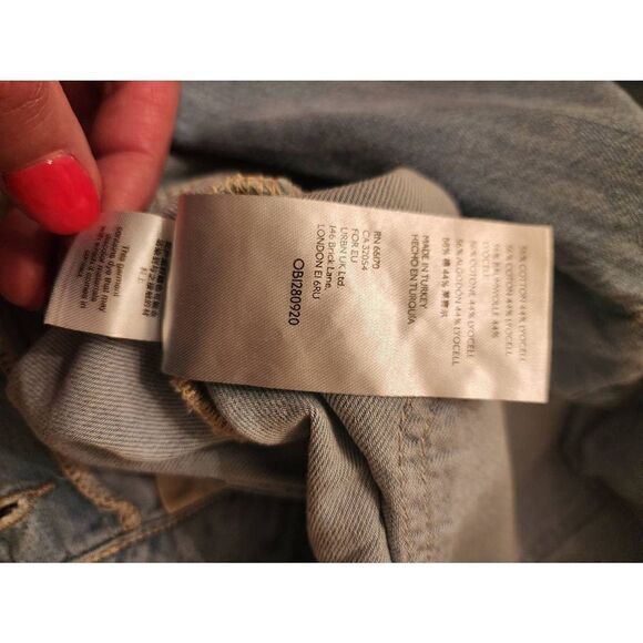 Free People Jumpsuit Marley Denim short sleeves high rise button size xs - Picture 11 of 11